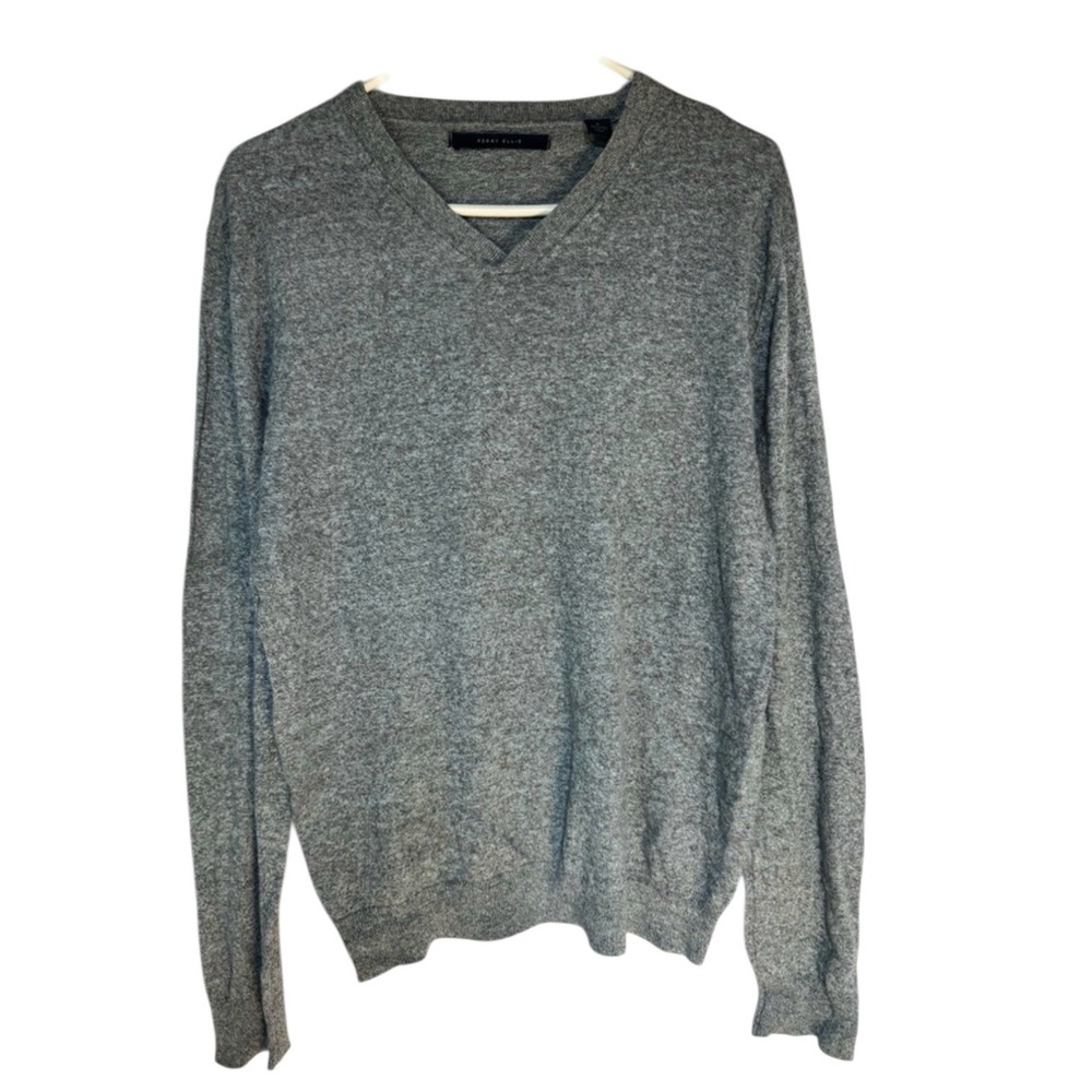 Perry Ellis Charcoal V-Neck Sweater‎